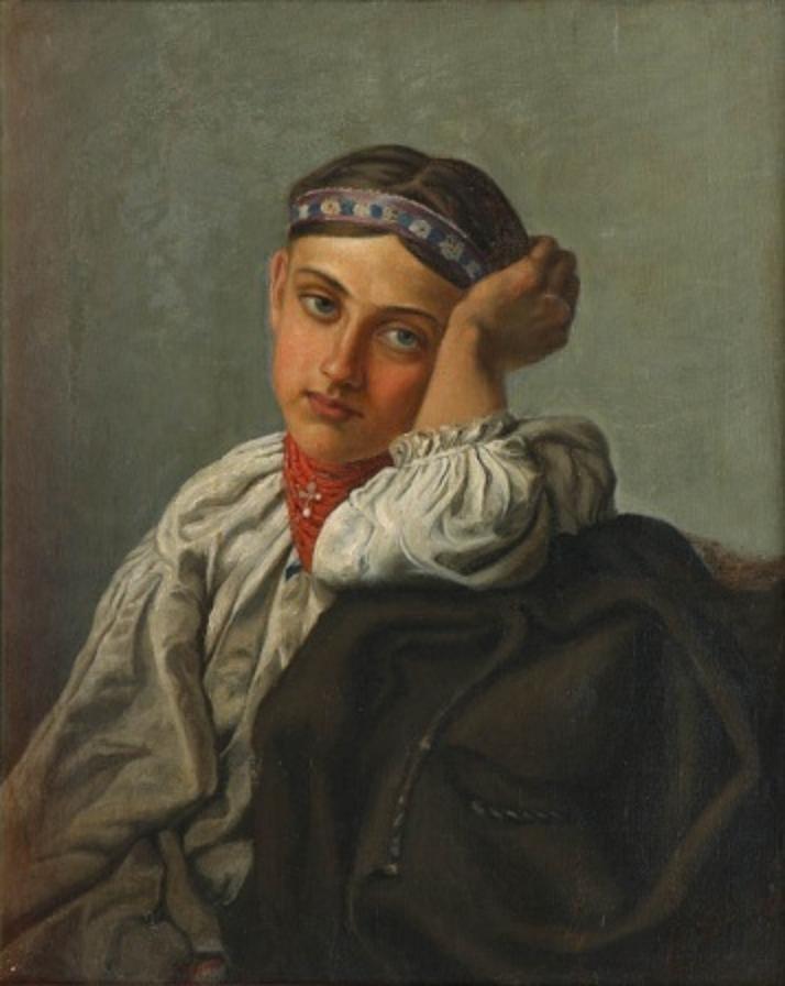 Ukrainian Портрет Селянської Дівчини Portrait Of Peasant Girl — Jan Zasiedatel