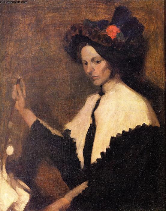 Girl With White Shawl Collar — William James Glackens