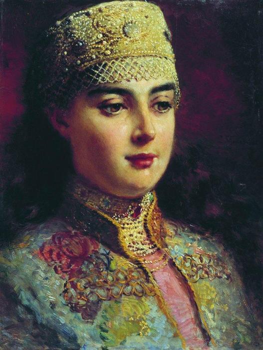 Boyaryshnya By The Window — Konstantin Yegorovich Makovsky