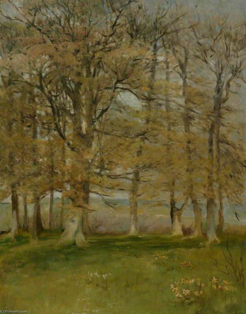 Budding Elms In April, Mayfield — Sarah Paxton Ball Dodson
