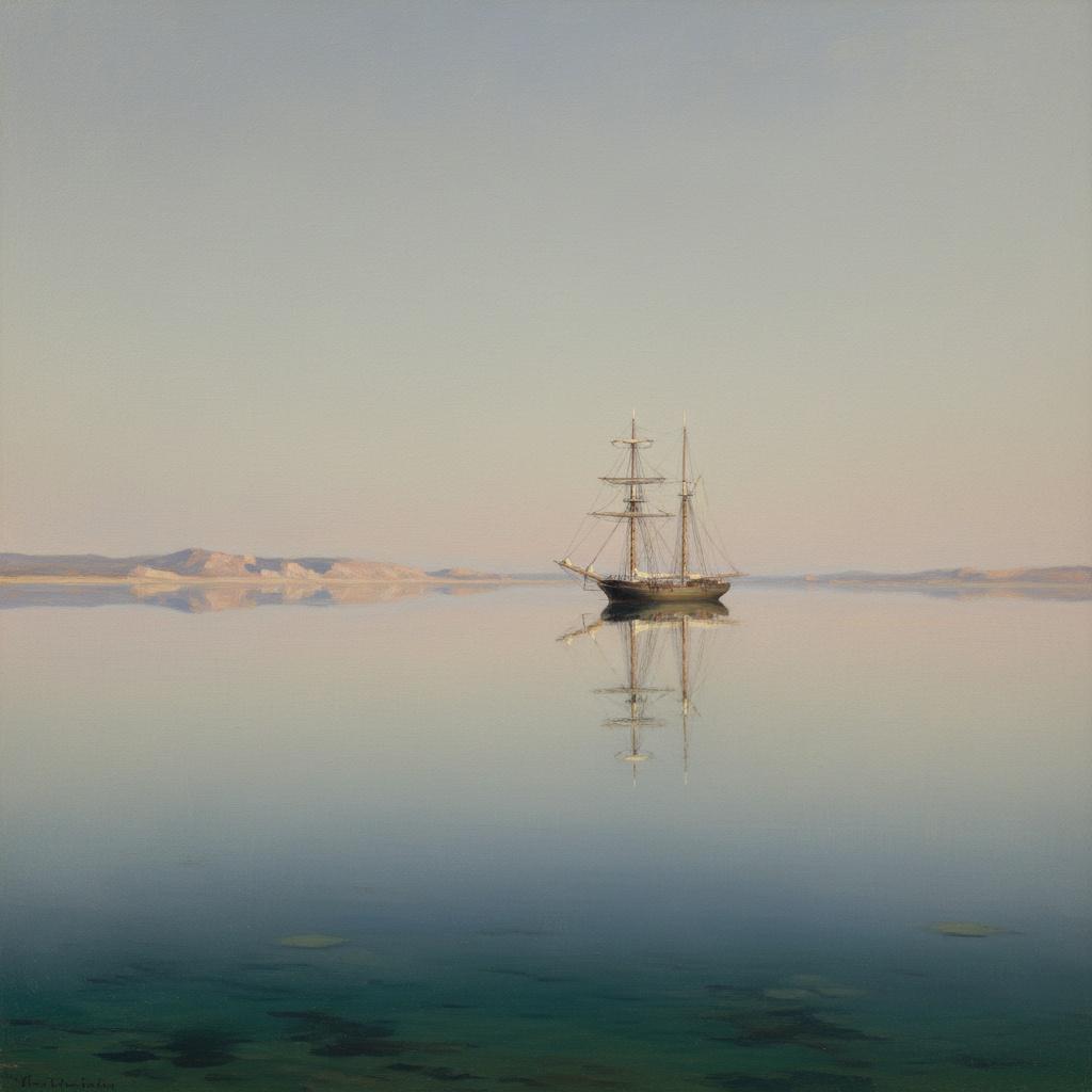 The Silent Meridian: A Study In Glass And Solitude — Pauline Girard