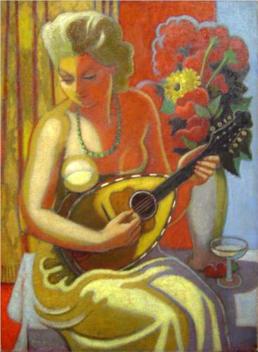 Jeune Femme À La Mandoline — Jean Dominique Antony Metzinger