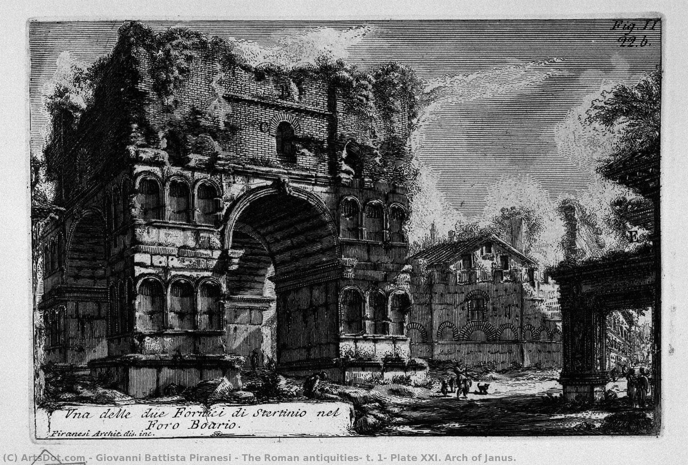 The Roman Antiquities, T. 1, Plate Xxi. Arch Of Janus. — Giovanni Battista Piranesi