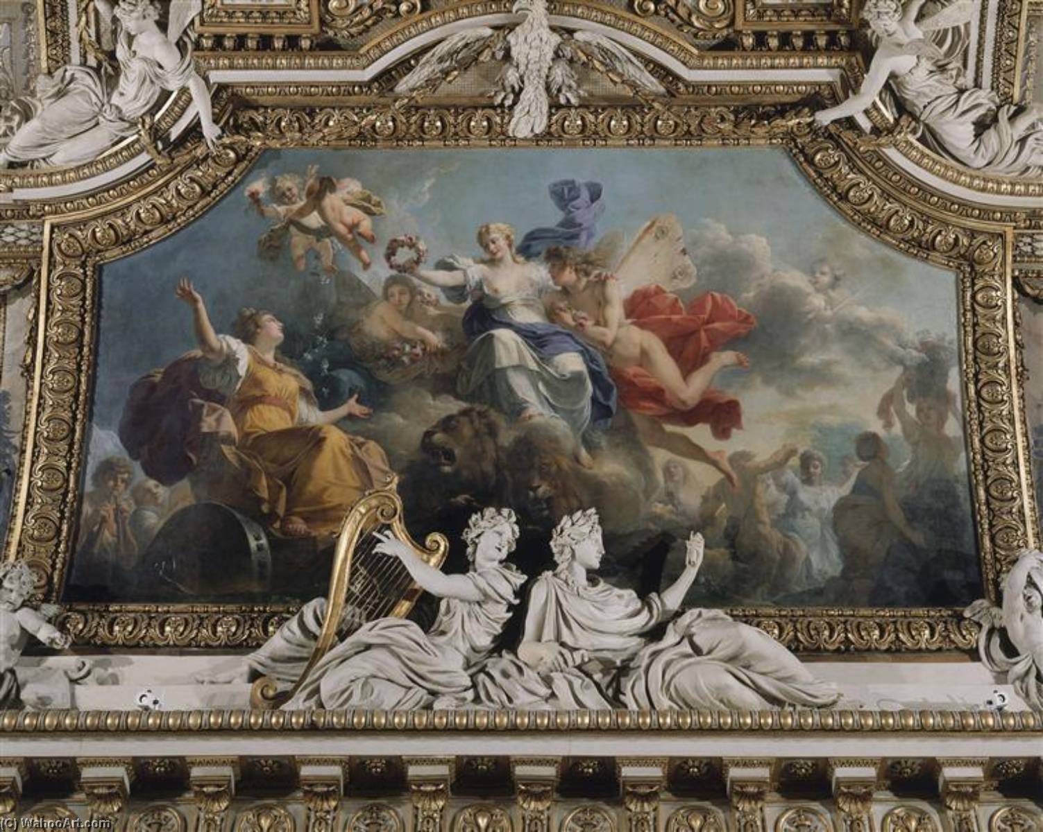 Le Printemps Ou Zéphyr Et Flore Couronnant De Fleurs Cybèle — Antoine François Callet