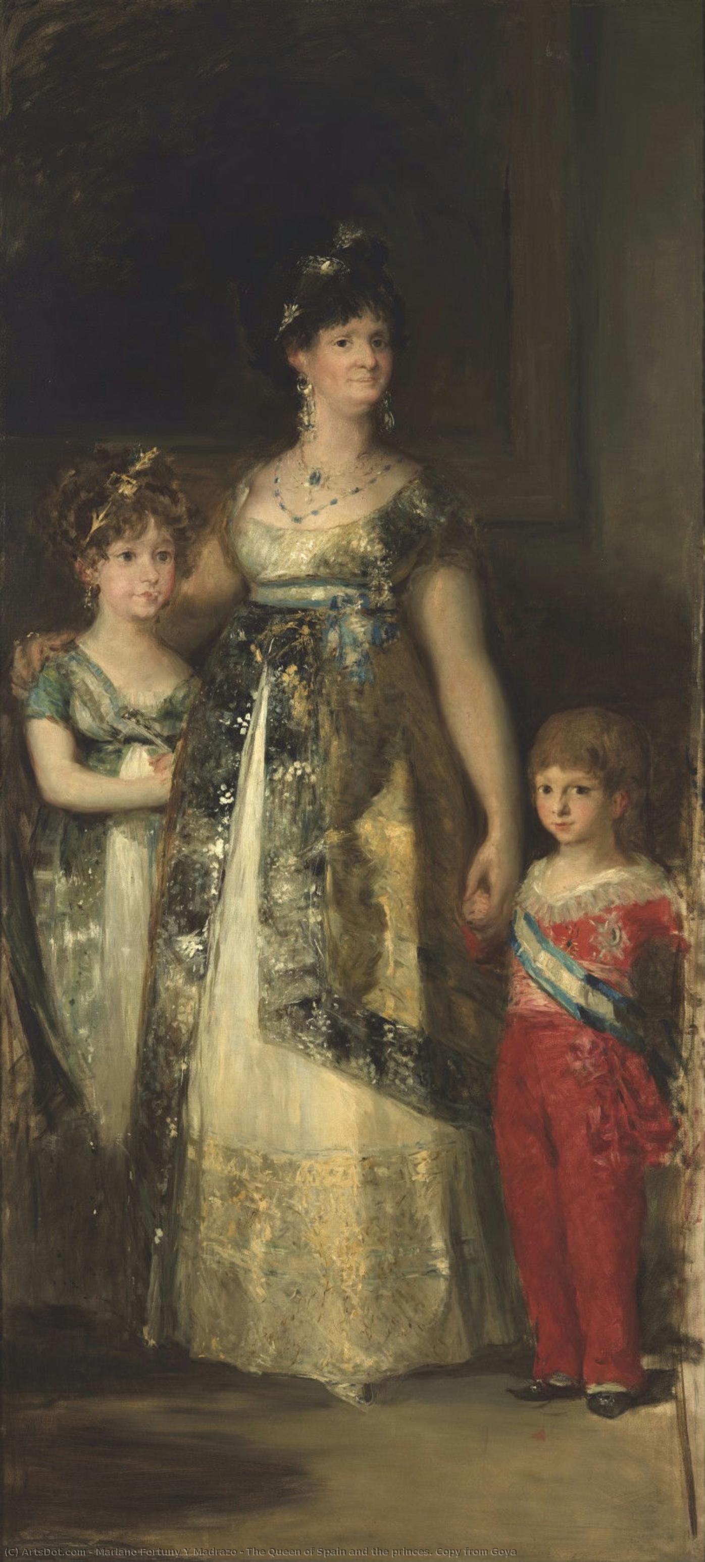 The Queen Of Spain And The Princes. Copy From Goya — Mariano Fortuny Y Madrazo