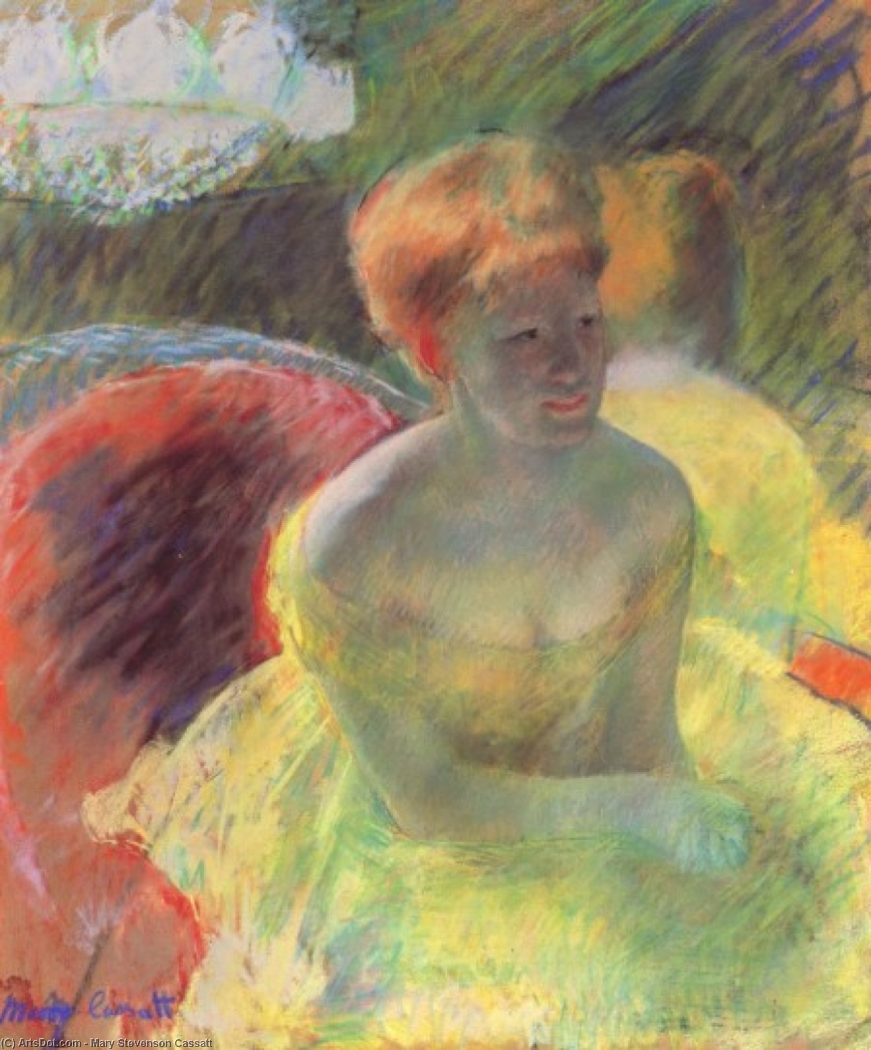 Lydia Cassatt Leaning On Her Arms, Seated In A Loge — Mary Stevenson Cassatt