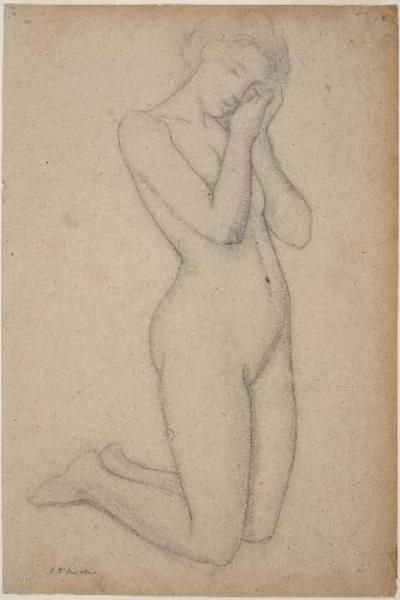 Nude, A Girl Kneeling — Julian Alden Weir