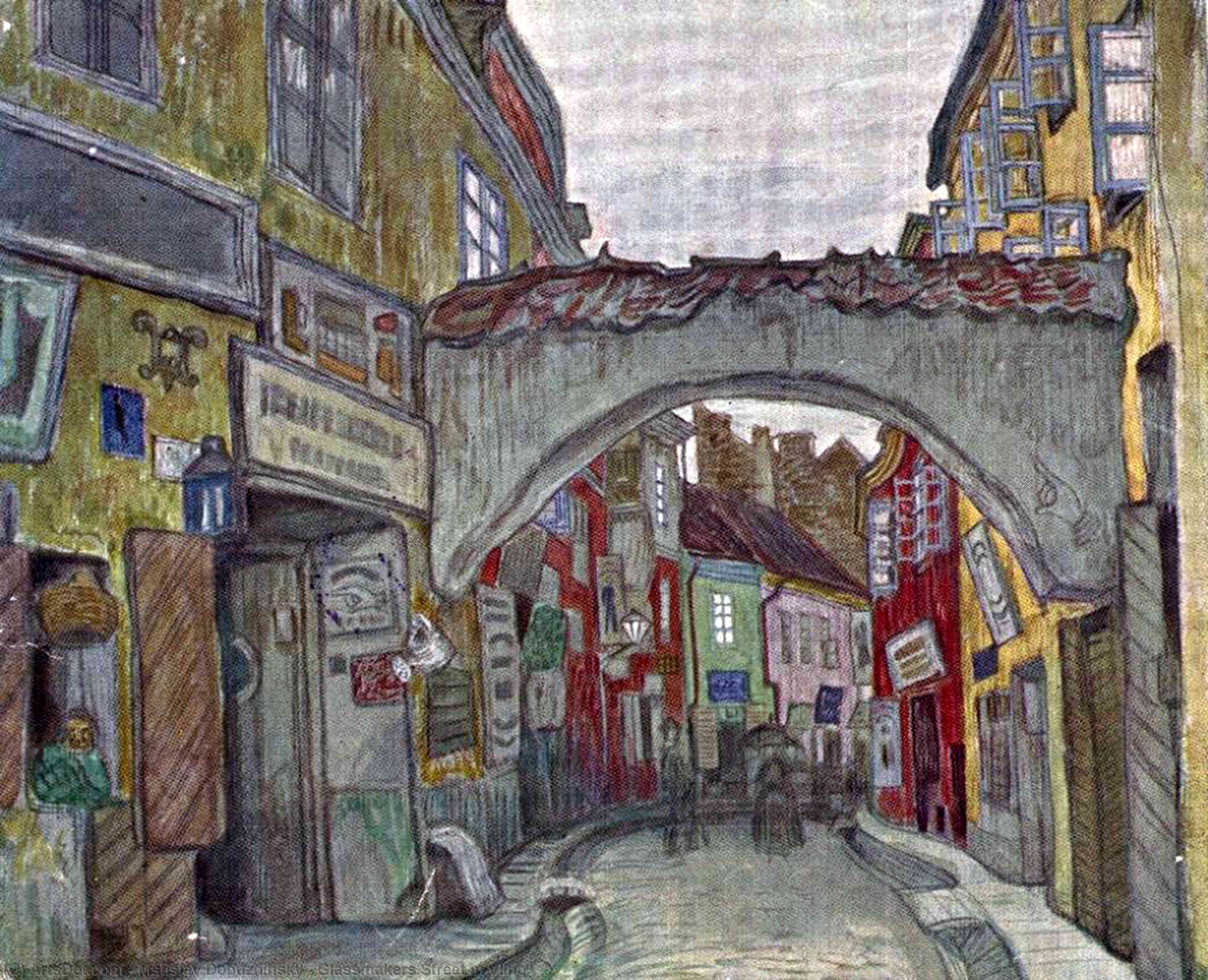 Glassmakers Street In Vilno — Mstislav Dobuzhinsky