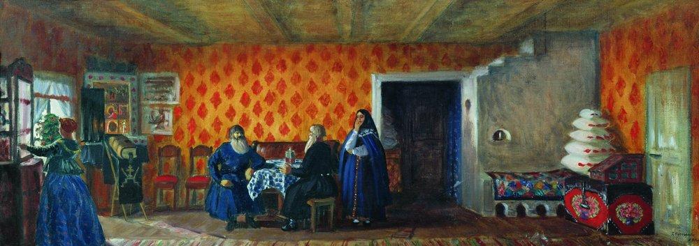 Room In The House Of Prokofy Pazukhin — Boris Mikhailovich Kustodiev