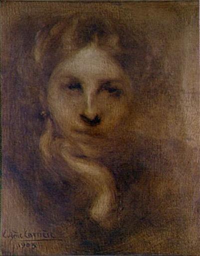 Portrait D'elsa Koeberlé Portrait D'elsa Koeberlé (sibyl O'santry, Poétesse Symboliste) 1903 (ancien Titre Donné Par L'artiste) — Eugène Anatole Carrière