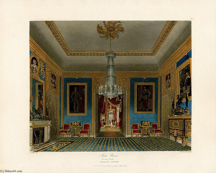 Ante Room Looking North, Carlton House — Charles Wild