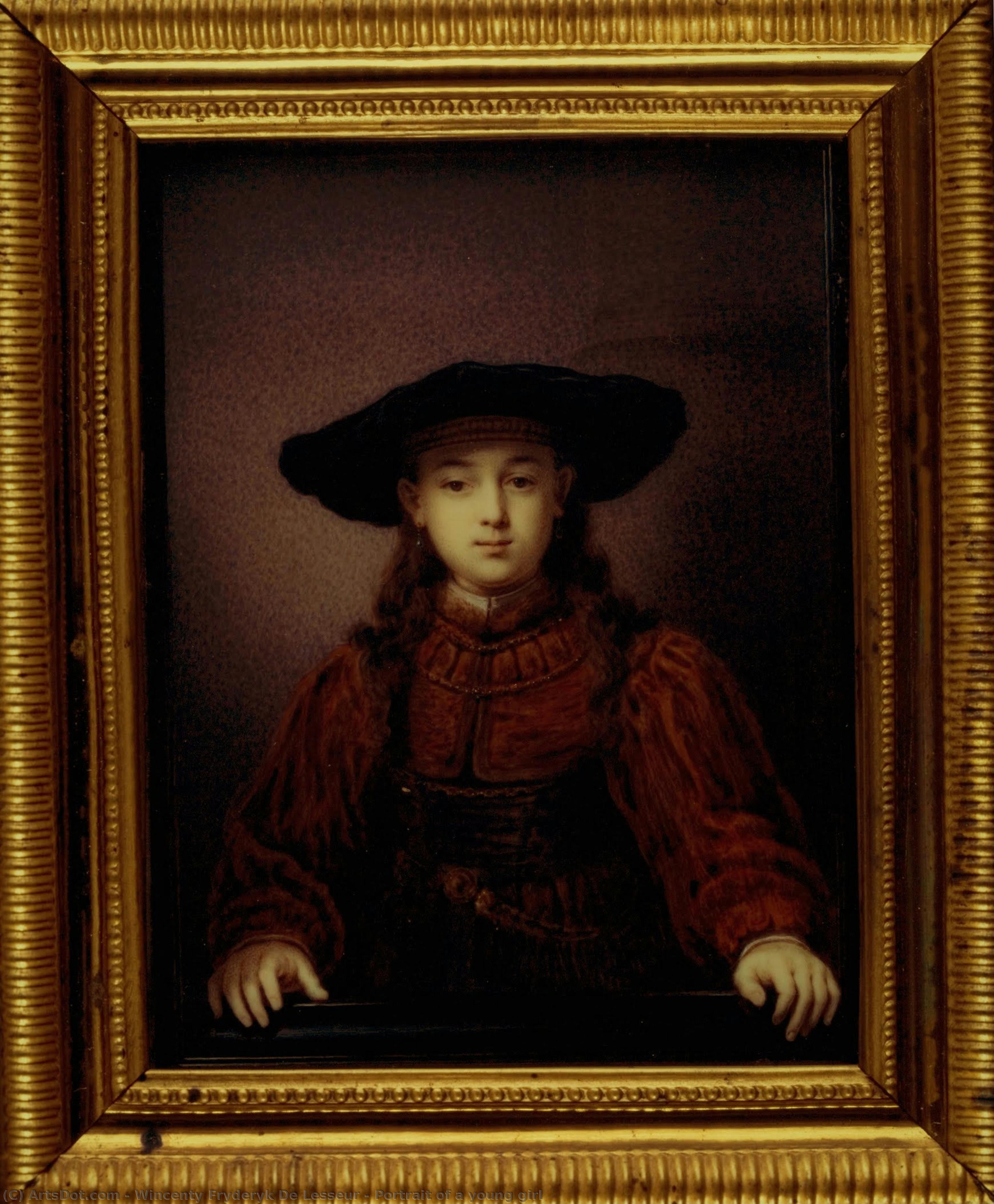 Portrait Of A Young Girl — Wincenty Fryderyk De Lesserowicz