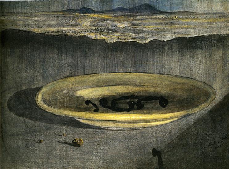 Landscape With Telephones On A Plate — Salvador Dalí