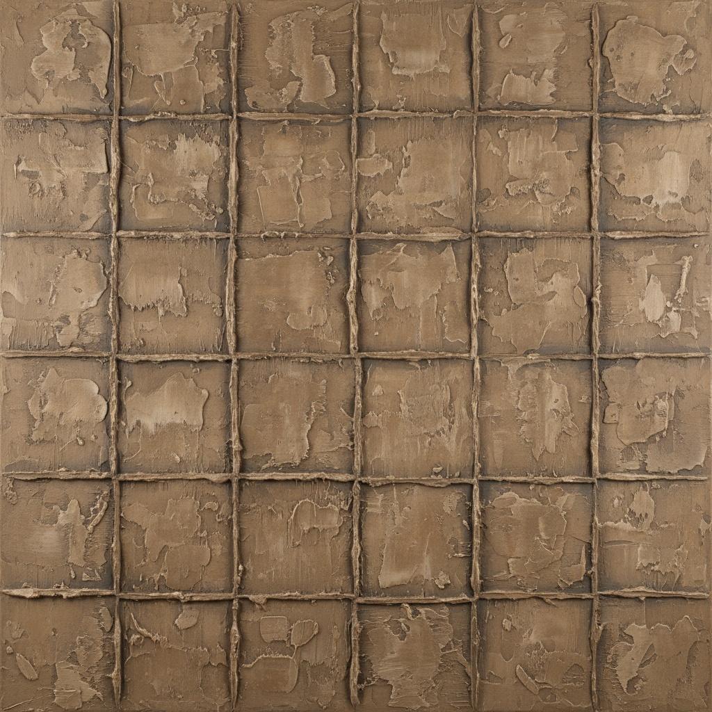 Eroded Monolith: A Meditative Study Of Earthly Grids And Ancient Ochre Textures — David Moreau