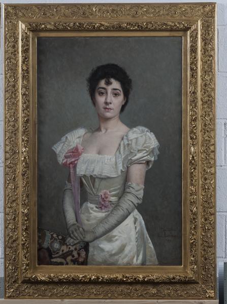 Portrait De Madame La Mare — Lazerges Jean Baptiste Paul