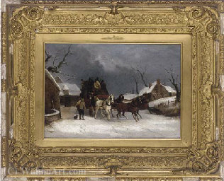 A Stagecoach In The Snow — Thomas Smythe