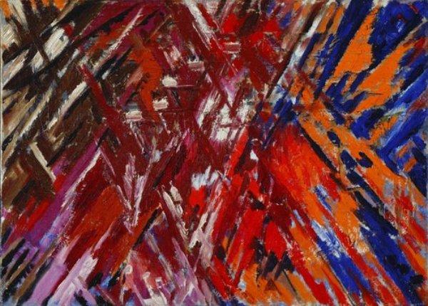 Rayonist Composition. Domination Of Red — Mikhail Fjodorowitsch Larionow
