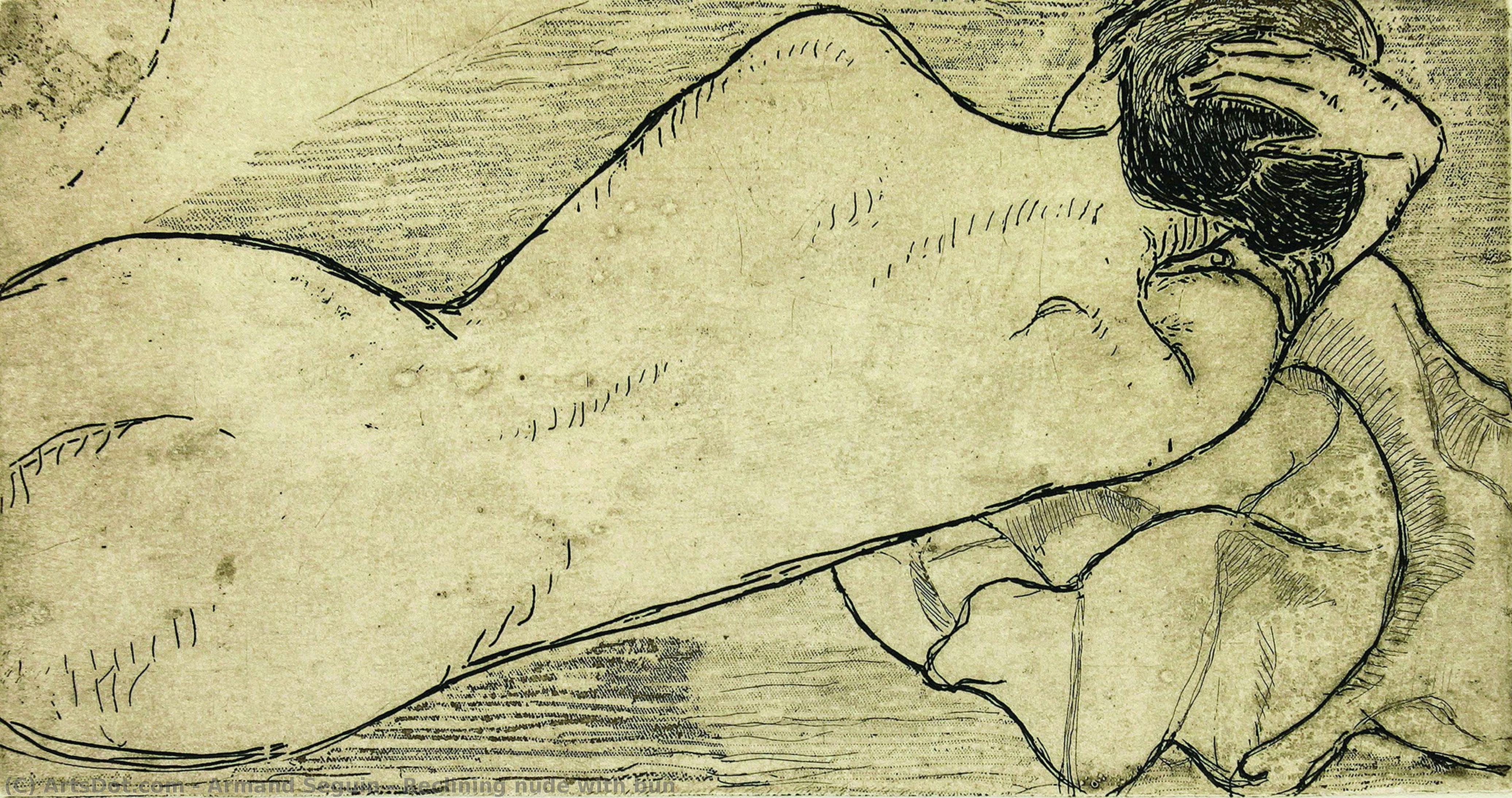 Reclining Nude With Bun — Armand Seguin