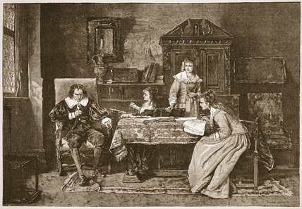Milton Dictating 'paradise Lost' — Mihály Munkácsy