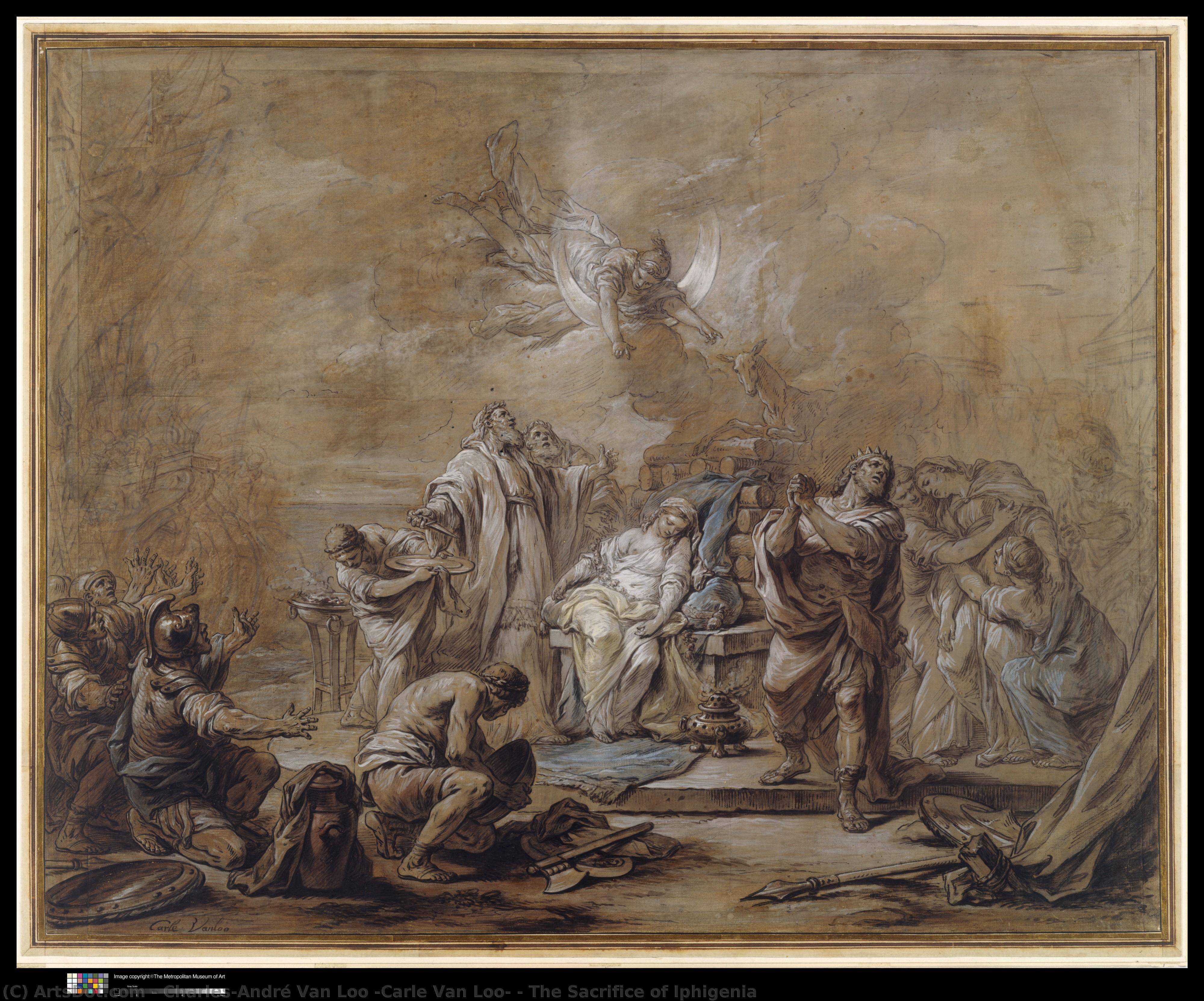 The Sacrifice Of Iphigenia — Charles-andré Van Loo