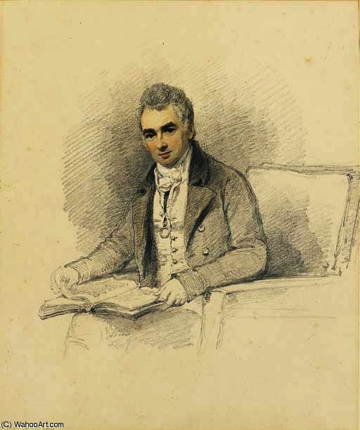 Portrait Of, 1st Lord Stanley Of Alderley, Three-quarter-length, Seated — Henry Edridge