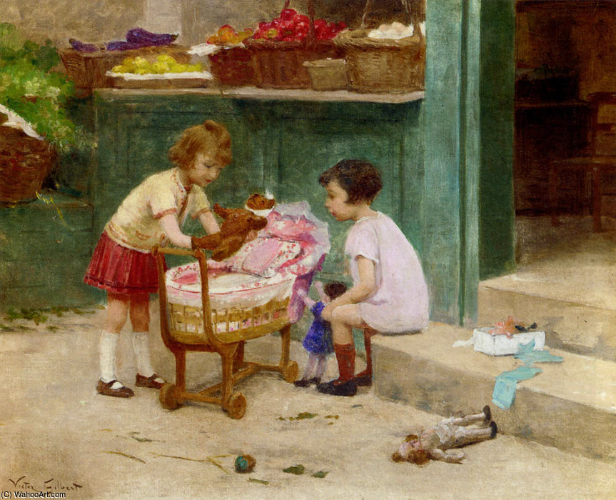The Favourite Teddy Bear — Victor Gabriel Gilbert