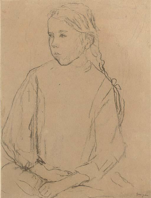 Louise Gautier Seated With Her Hands In Her Lap — Gwen John