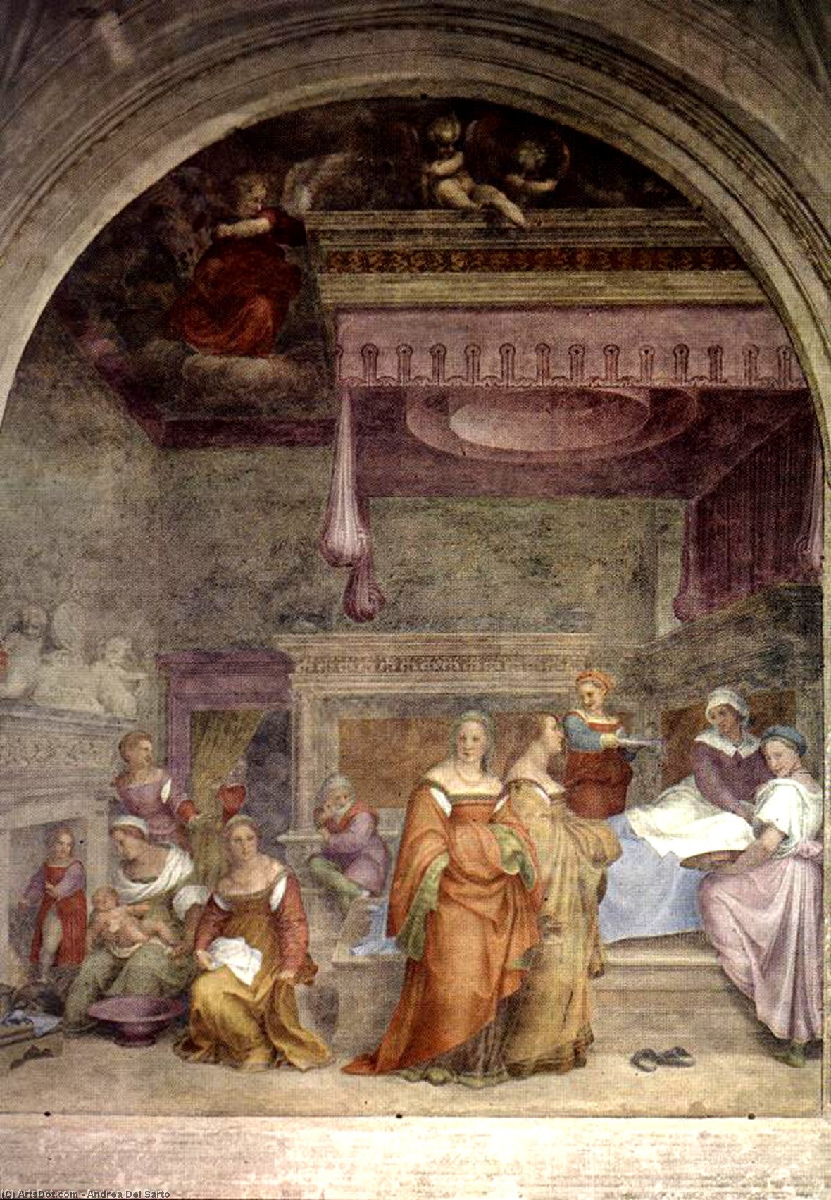Birth Of The Virgin — Andrea Del Sarto