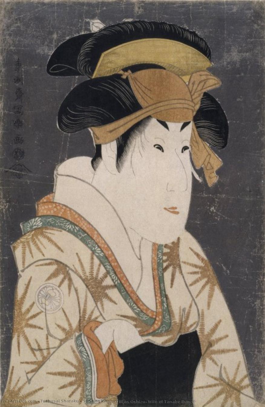 Segawa Kikujuro Iii As Oshizu, Wife Of Tanabe Bunzo — Tošusai Šaraku