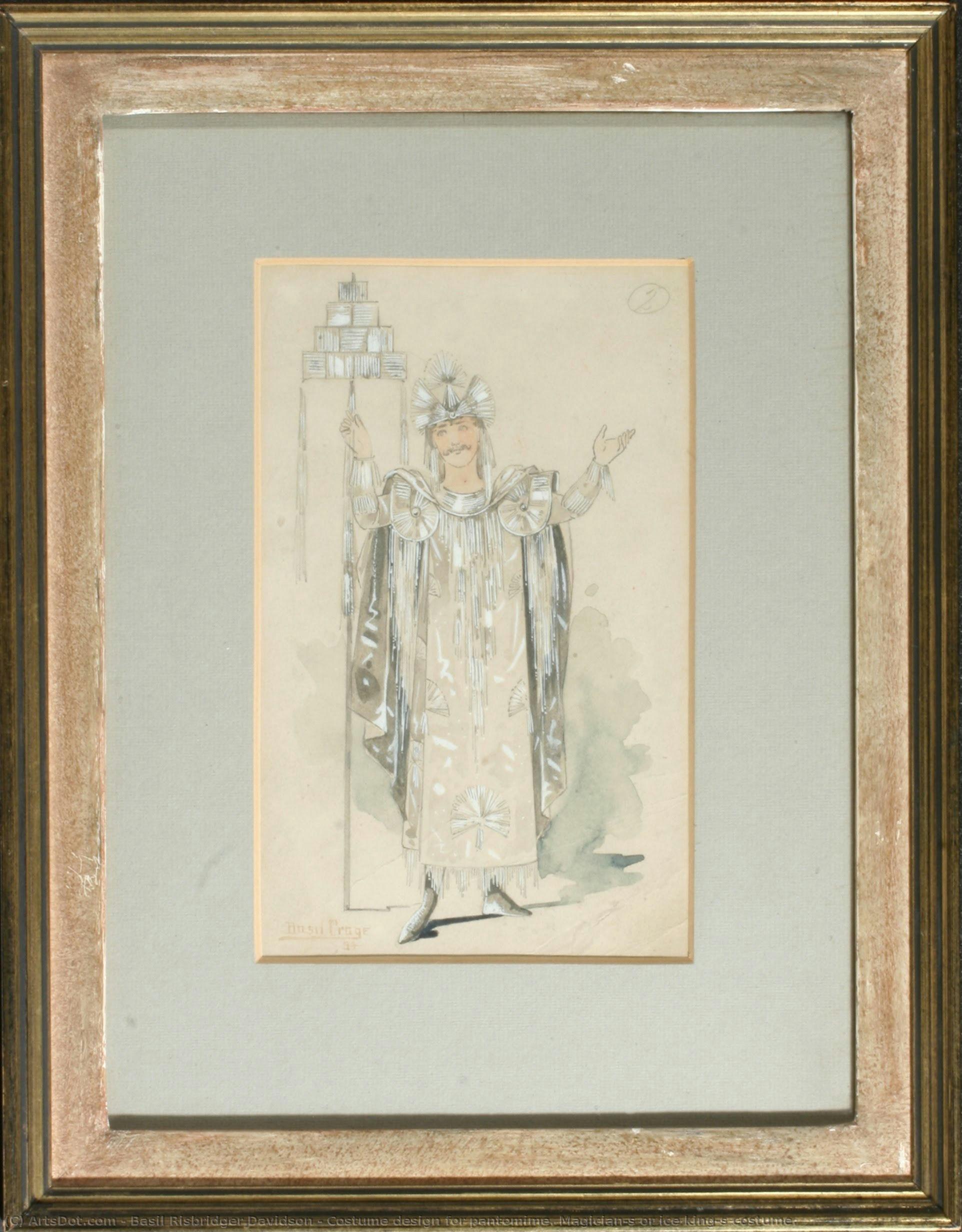 Costume Design For Pantomime. Magician’s Or Ice King’s Costume. — Basil Risbridger Davidson