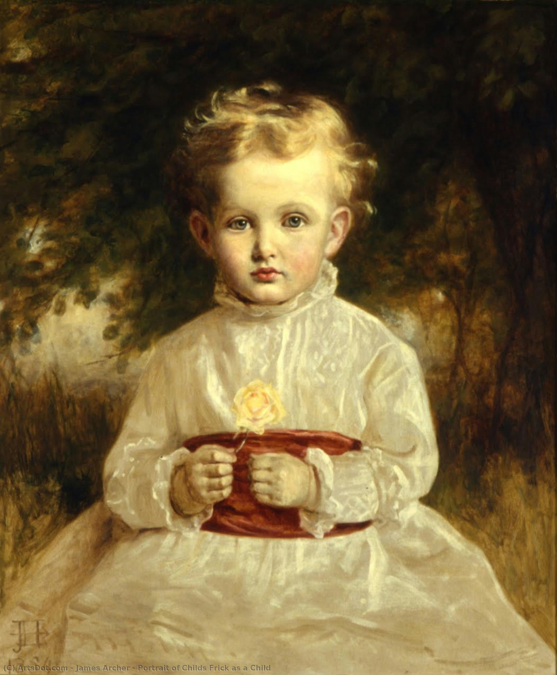 Portrait Of Childs Frick As A Child — James Archer