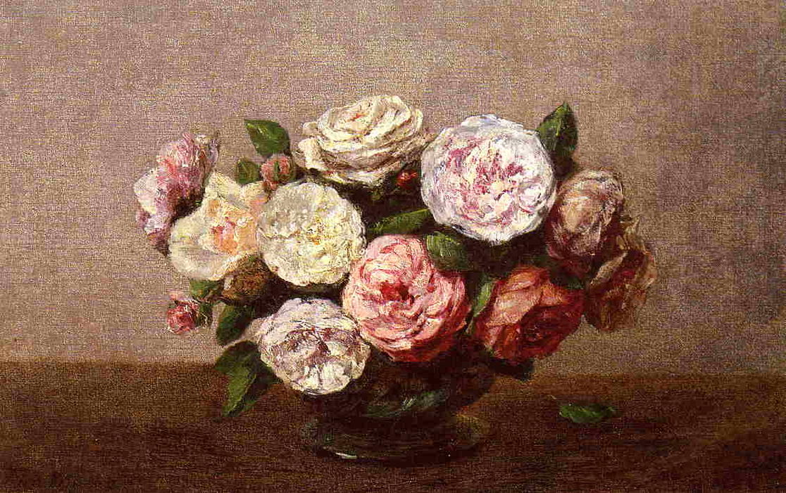 Bowl Of Roses — Henri Fantin-latour
