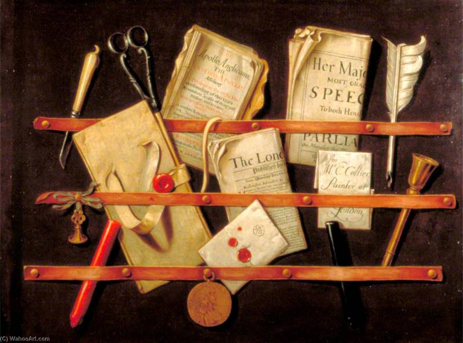 Trompe L'oeil With Writing Materials — Edwaert Collier