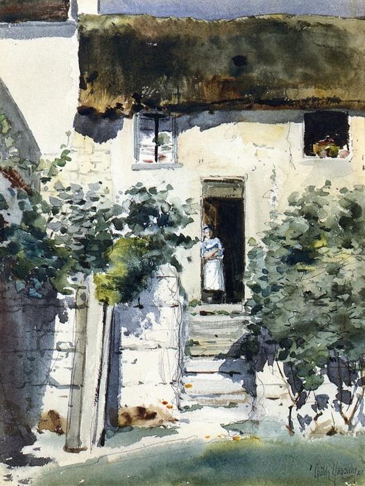Girl In A Doorway — Frederick Childe Hassam