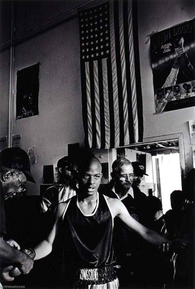 Unidentified Boxer With Flag — Christina Koci Hernandez