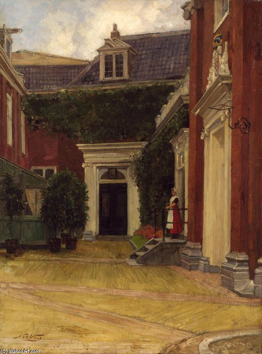 De Meisjesbinnenplaats Van Het Burgerweeshuis — Nicolaas Van Der Waay