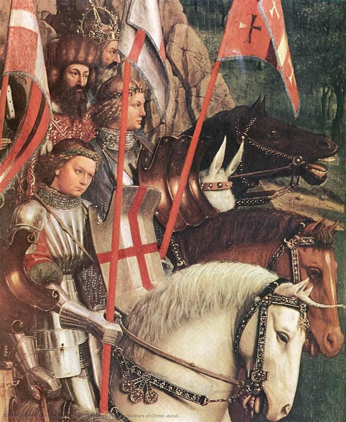 Die Soldaten Christi (detail) Des Altarstücks Von Gent — Jan Van Eyck