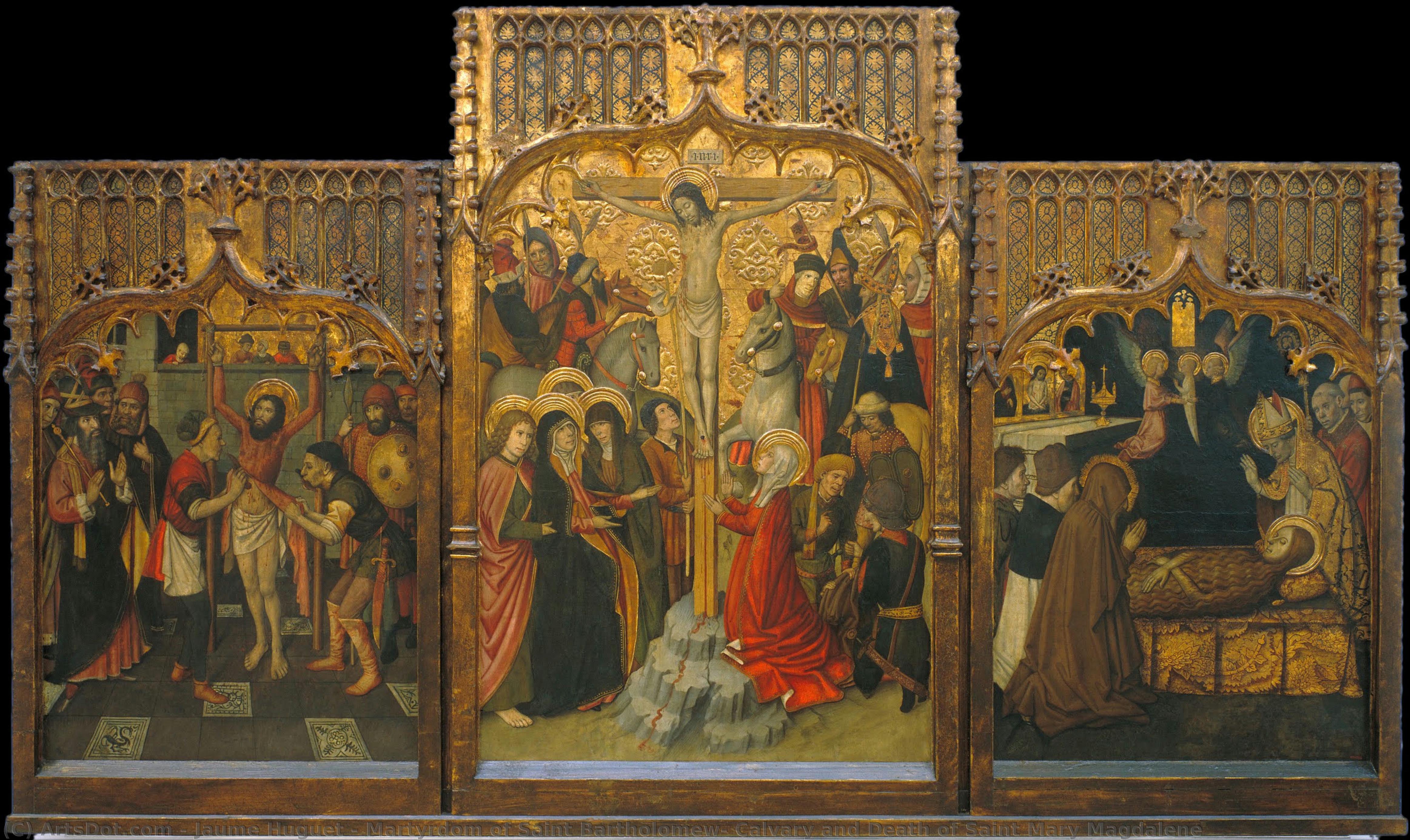 Martyrdom Of Saint Bartholomew, Calvary And Death Of Saint Mary Magdalene — Jaume Huguet