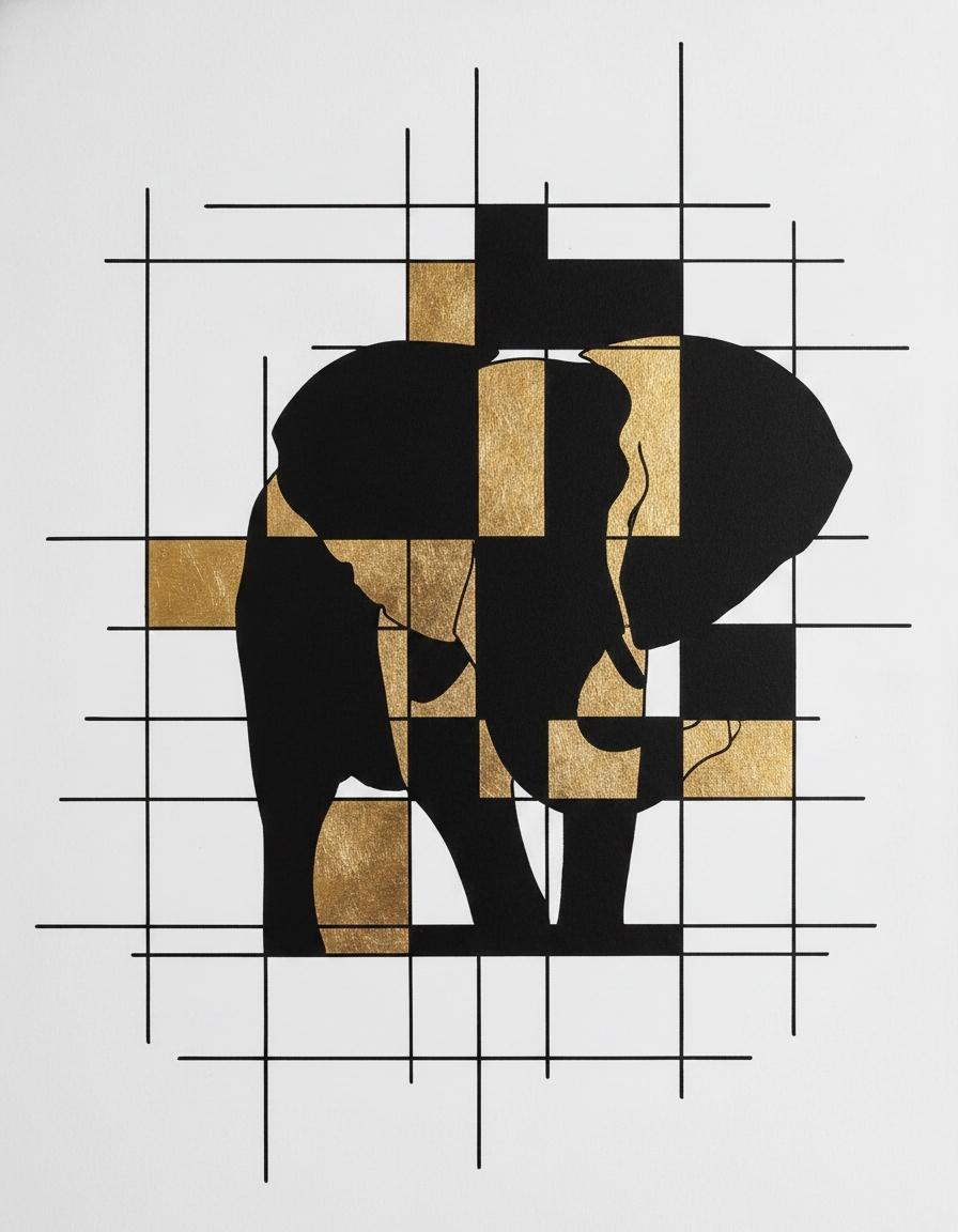 Sovereign Geometry: The Gilded Silhouette — Océane Thomas