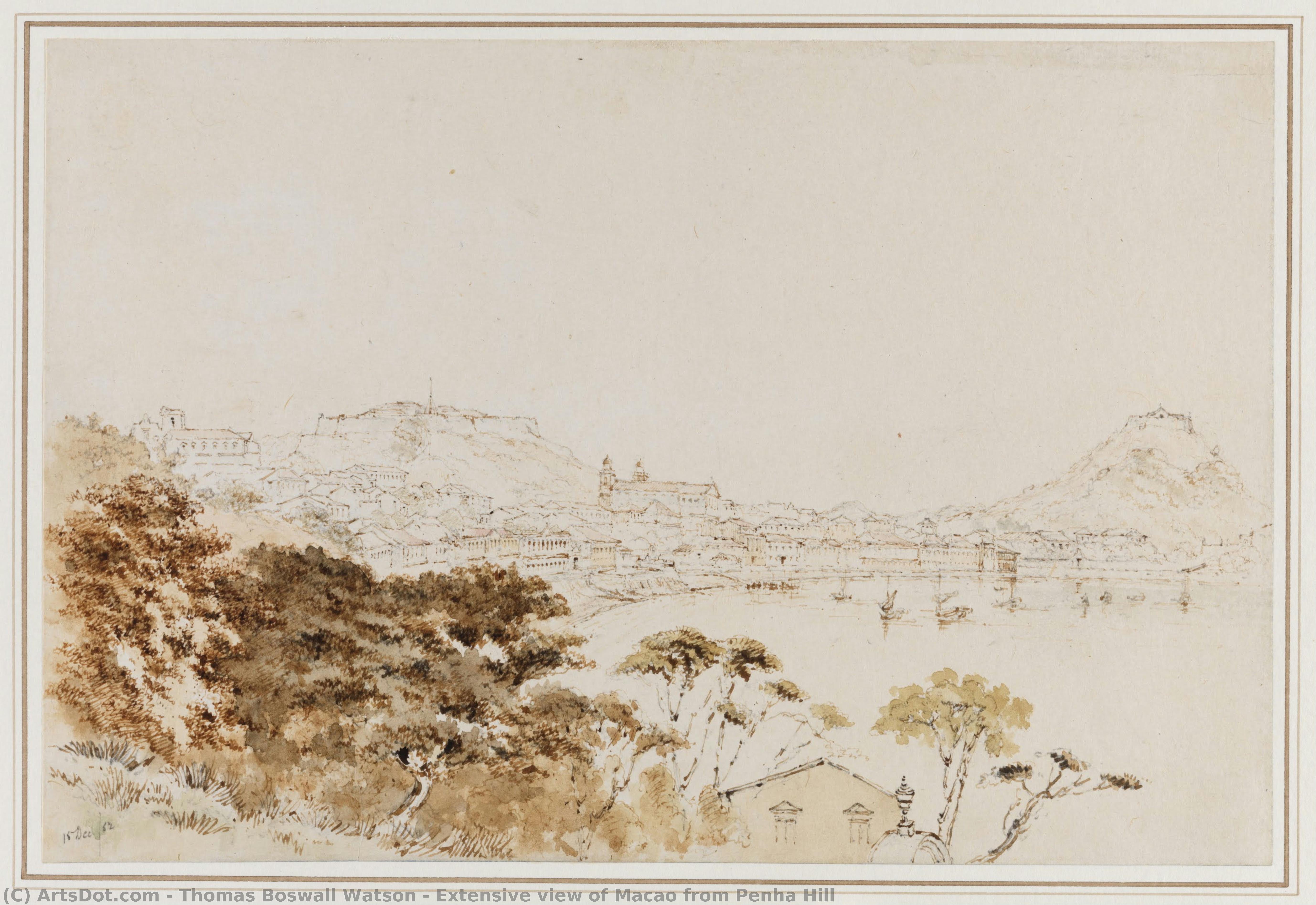 Extensive View Of Macao From Penha Hill — Thomas Boswall Watson