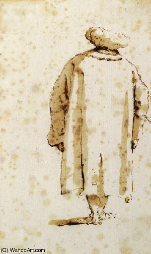 A Man Wearing A Turban, Seen From The Rear — Giambattista Tiepolo