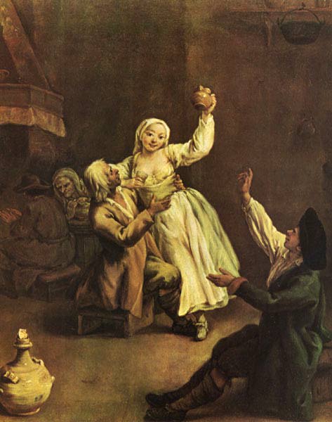 Allegra Coppia. . Venezia Ca' Rezzonico. — Pietro Longhi