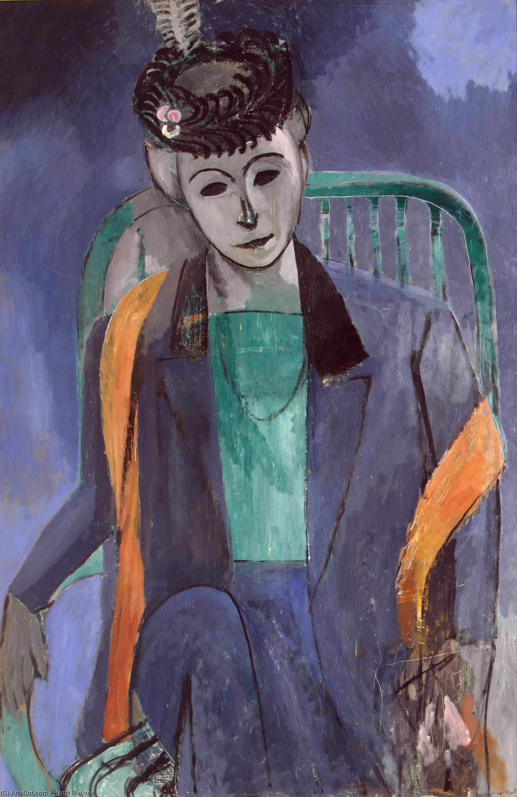 Portrait Der Frau Des Künstlers, Er — Henri Matisse