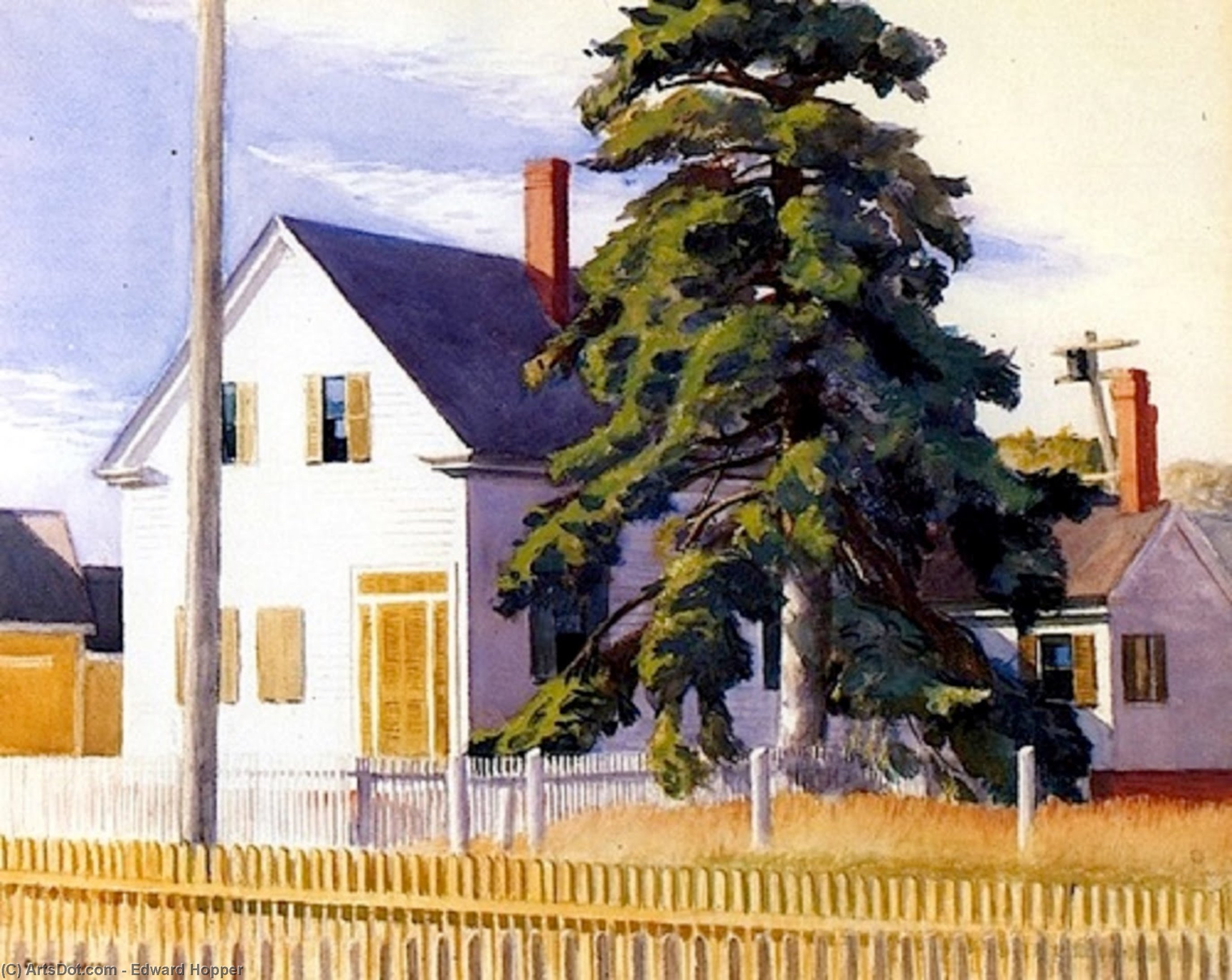 House With Big Pine — エドワード・ホッパー