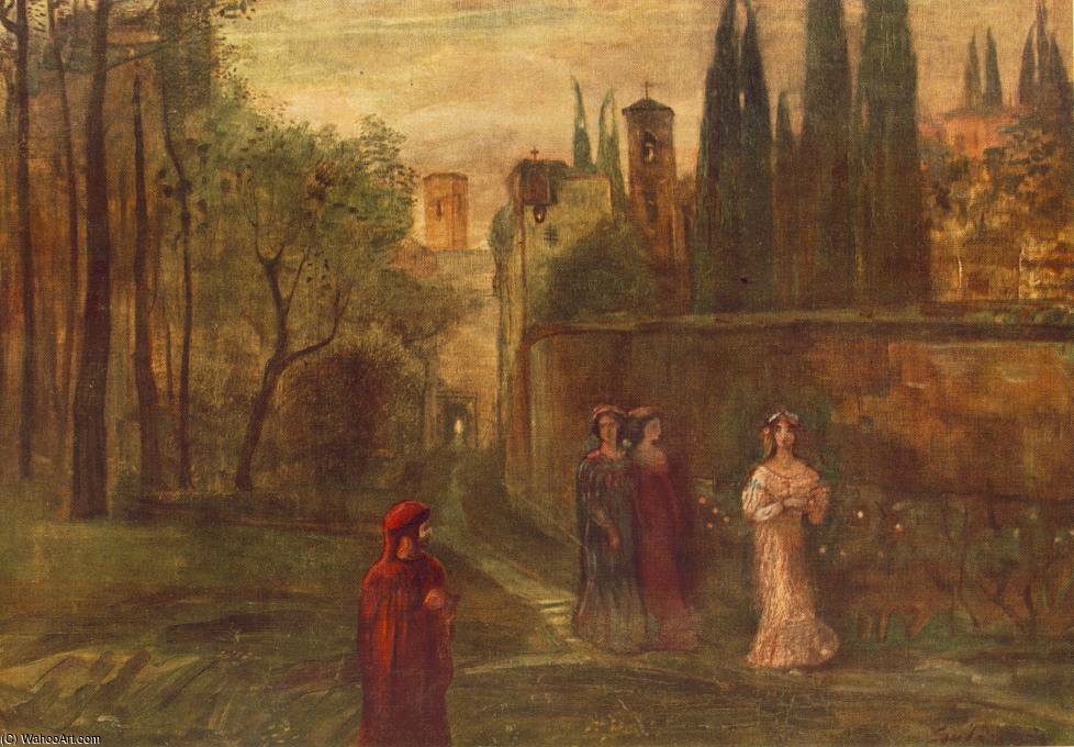 Dante's Meeting With Beatrice — Gulacsy Lajos Kalman