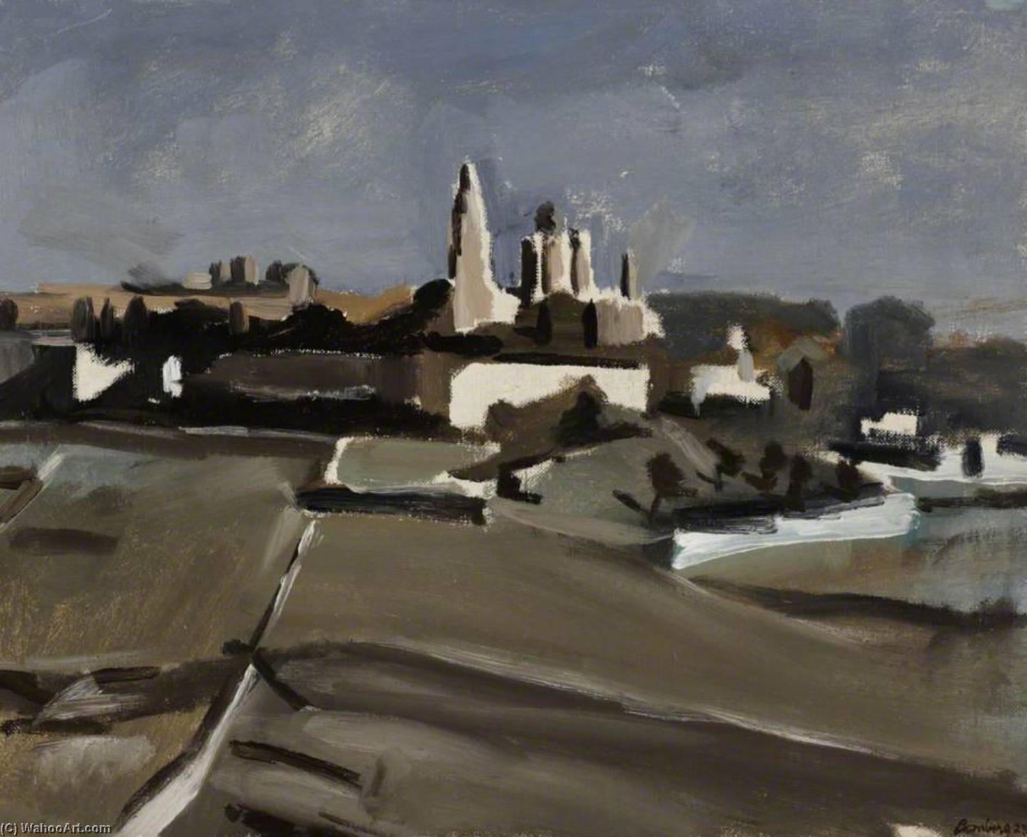 Mount Zion With The Church Of The Dormition — David Bomberg