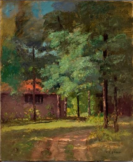 House Among Tall Trees (view Of The Studio) — Theodore Clement Steele