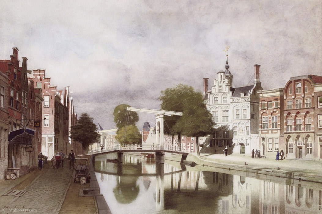 A View On The Oude Delft In Delft — Johannes Christiaan Karel Klinkenberg