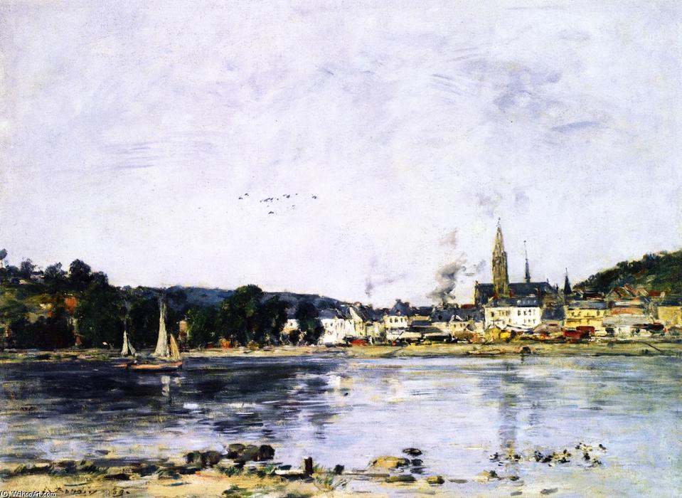 Caudebec-en-caux, The Quay On The Seine — Eugène Louis Boudin