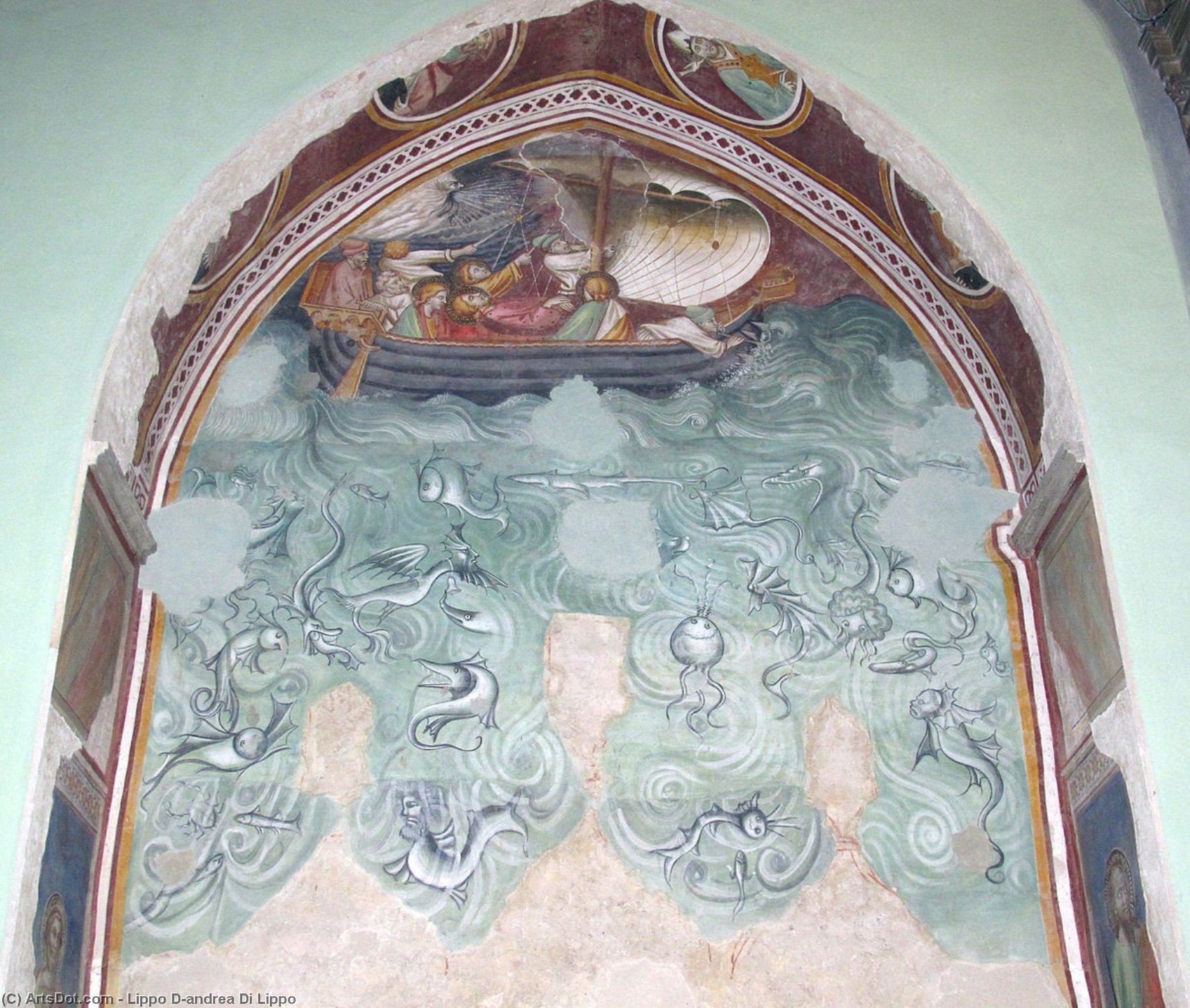 S.miniato, San Domenico, Int., Lippo D'andrea, Trasporto Di Un Santo — Lippo D'andrea Di Lippo